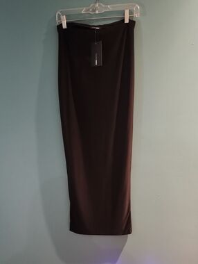 Fashion Nova Black Pencil Midi Skirt